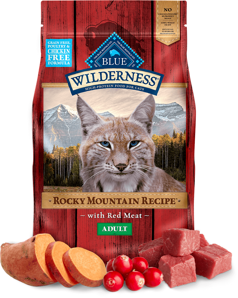 BLUE Buffalo Wilderness Rocky Mountain Recipe Red Meat Recipe - Adult Cat (Dry)